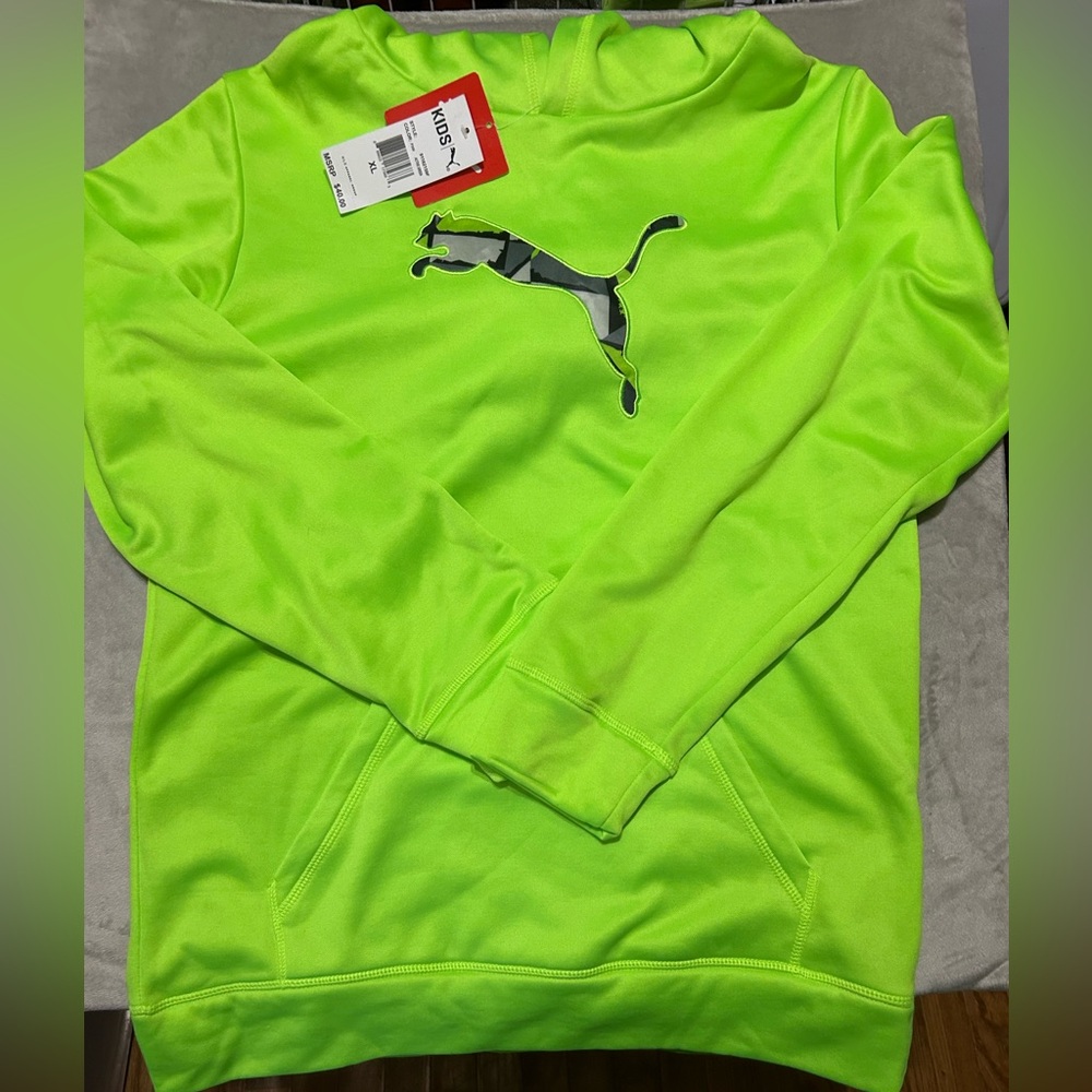 NWT Puma Neon Green Hoodie